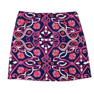 Vineyard Vines Navy Pink Shell Print Mini Skirt 2